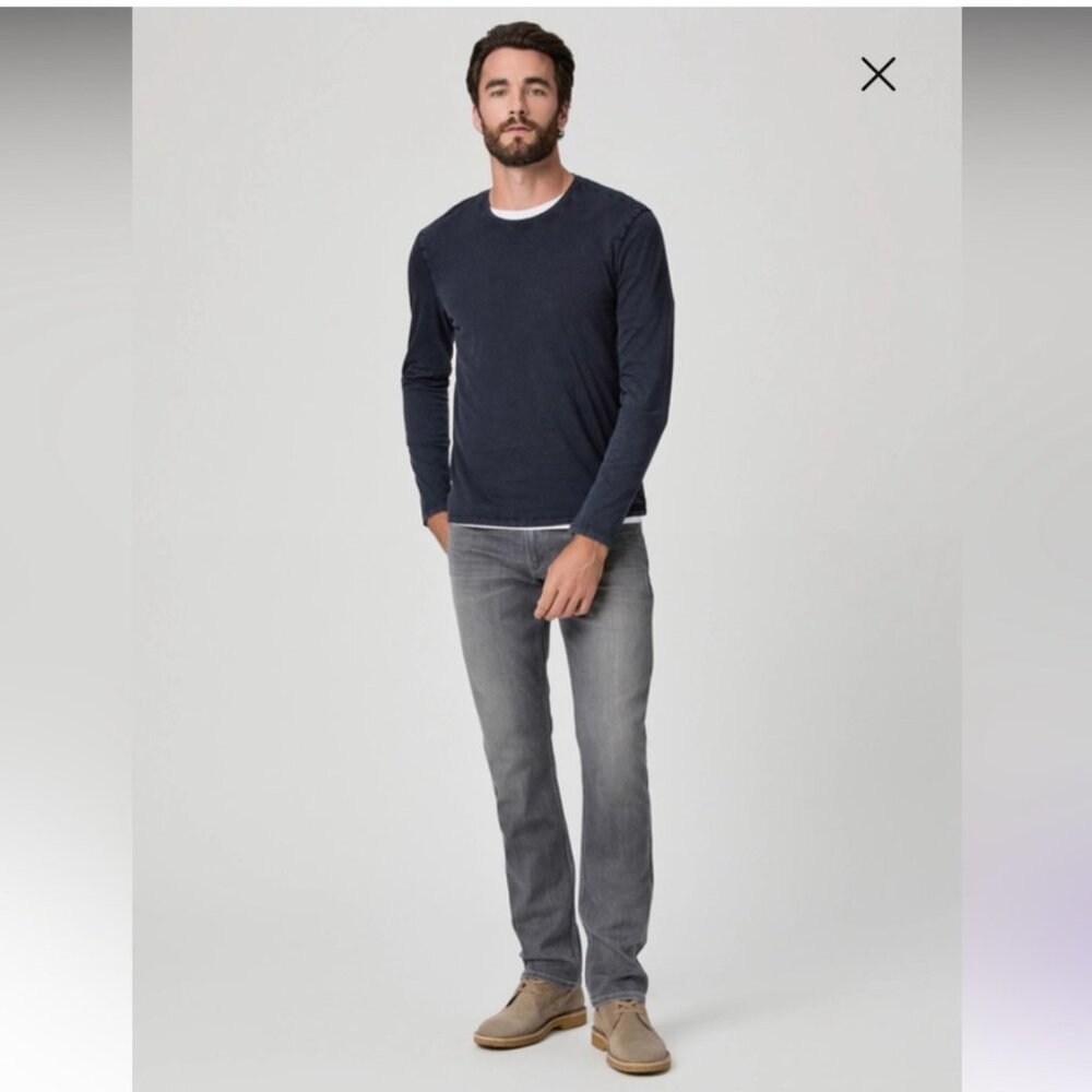 PAIGE Jeans Men Sz 29 Normandie Straight Leg Transcend Luxury Fabric in Truxton